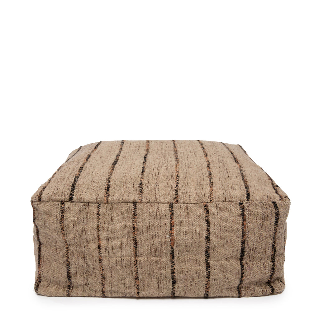 Pouf Oh My Gee - Beige à rayures noires